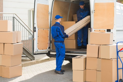 Man and van vehicle beginning a Surrey local move