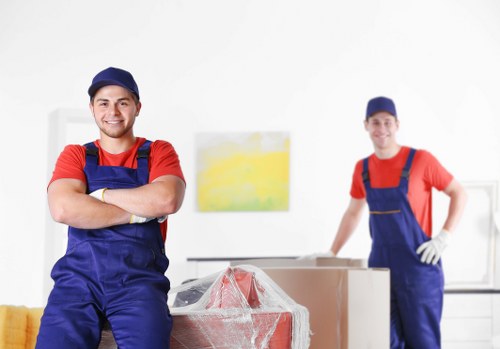 Professional man with a van service in Surrey helping with local moving