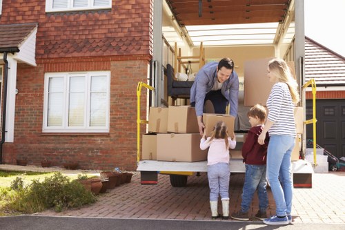 Removal van ready for a home move in Surrey