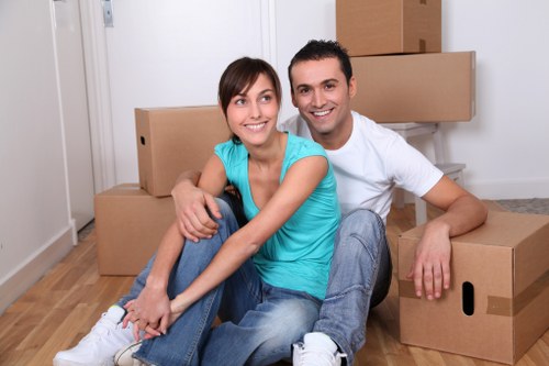 Removal team handling a residential move in Surrey