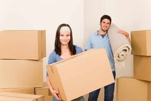 Careful handling of fragile items during a Surrey move