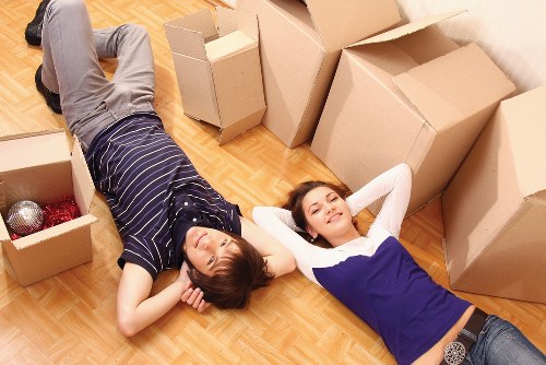 Staff organizing an office relocation checklist before a Surrey move
