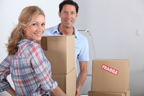Household belongings packed safely into a Surrey storage unit