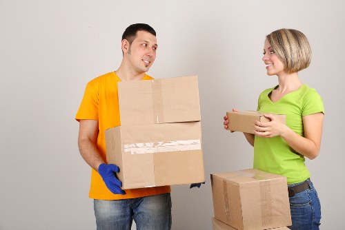 Packed moving van prepared for Surrey house or office relocation